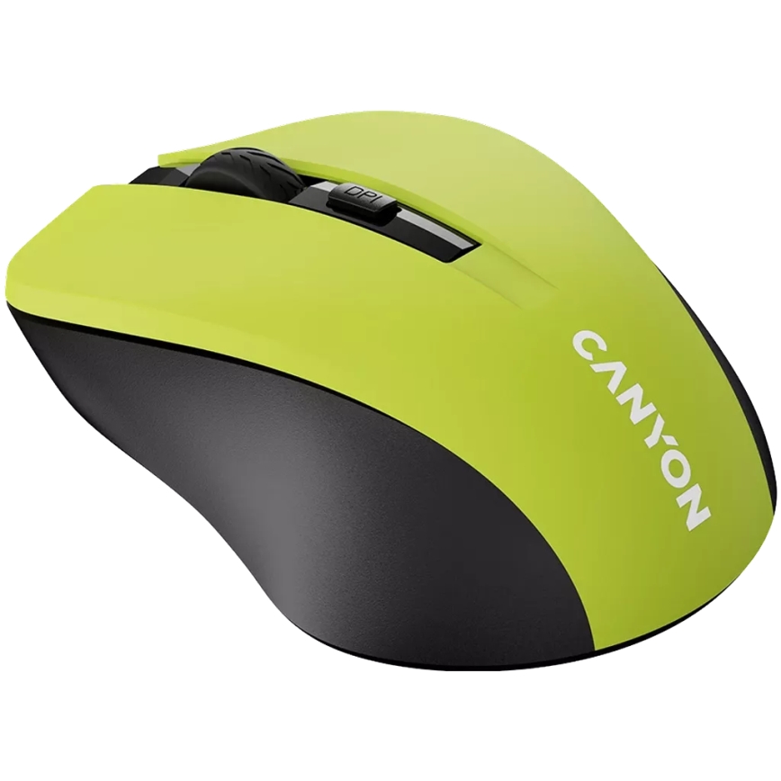 Canyon - Bežični miš 800/1000/1200 DPI, 2x AAA, žuta