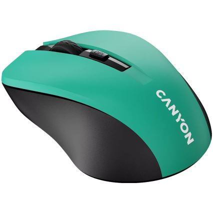 Canyon - Bežični miš 800/1000/1200 DPI 2xAAA, zelene boje