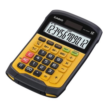 Casio - Vodootporan stoni kalkulator 1xCR2032 IP54 crna/narandžasta