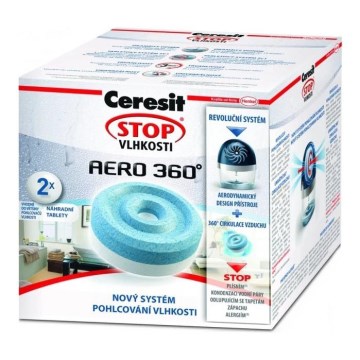 Ceresit - Tablete za odvlaživač 2u1 AERO 360° 2x 450 g neutralne