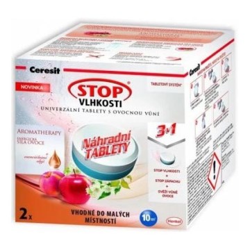 Ceresit - Tablete za odvlaživač 2u1 PEARL, 2x 300 g, miris energizujućeg voća