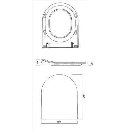 Cersanit K98-0146 - Daska za WC CITY OVAL prigušiva bela