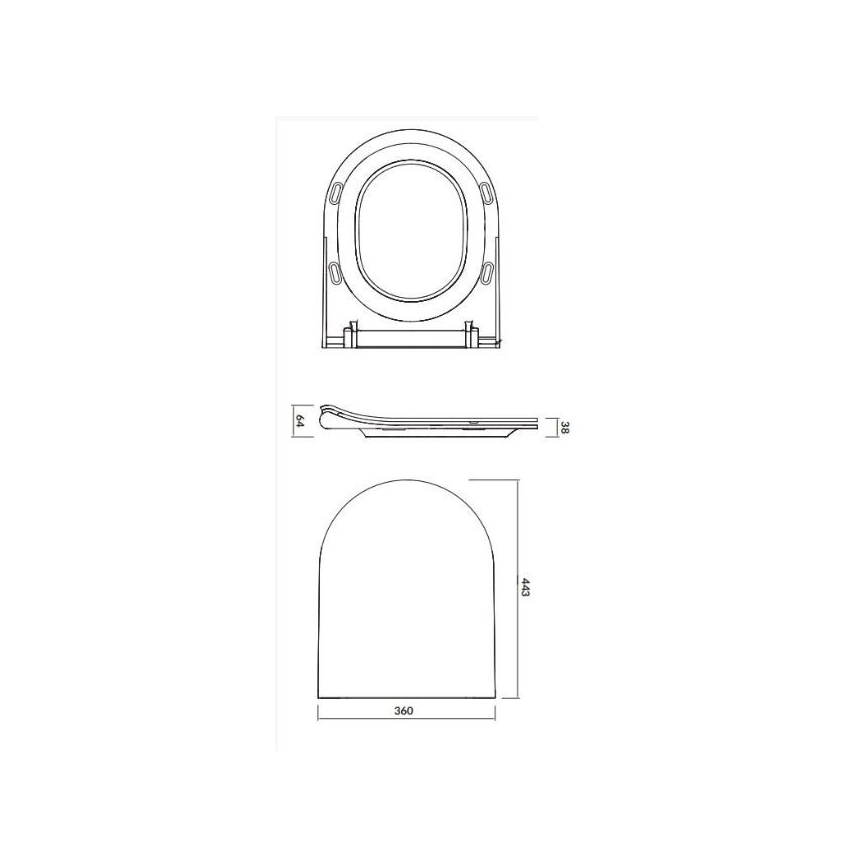 Cersanit K98-0146 - Daska za WC CITY OVAL prigušiva bela