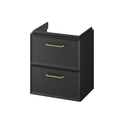 Cersanit S1021-006 - Viseći kupatilski ormarić ispod umivaonika MILLE SLIM 50x35 cm crni