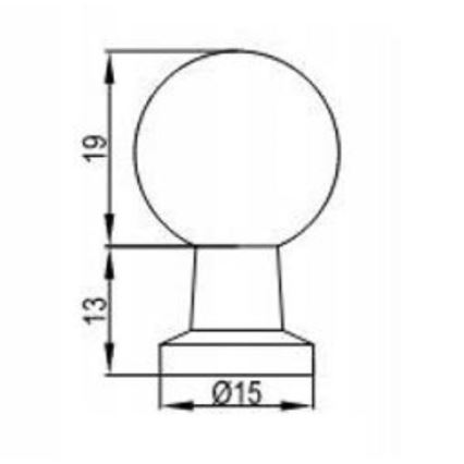 Cersanit S1021-019 - Ručka za nameštaj MILLE zlatna