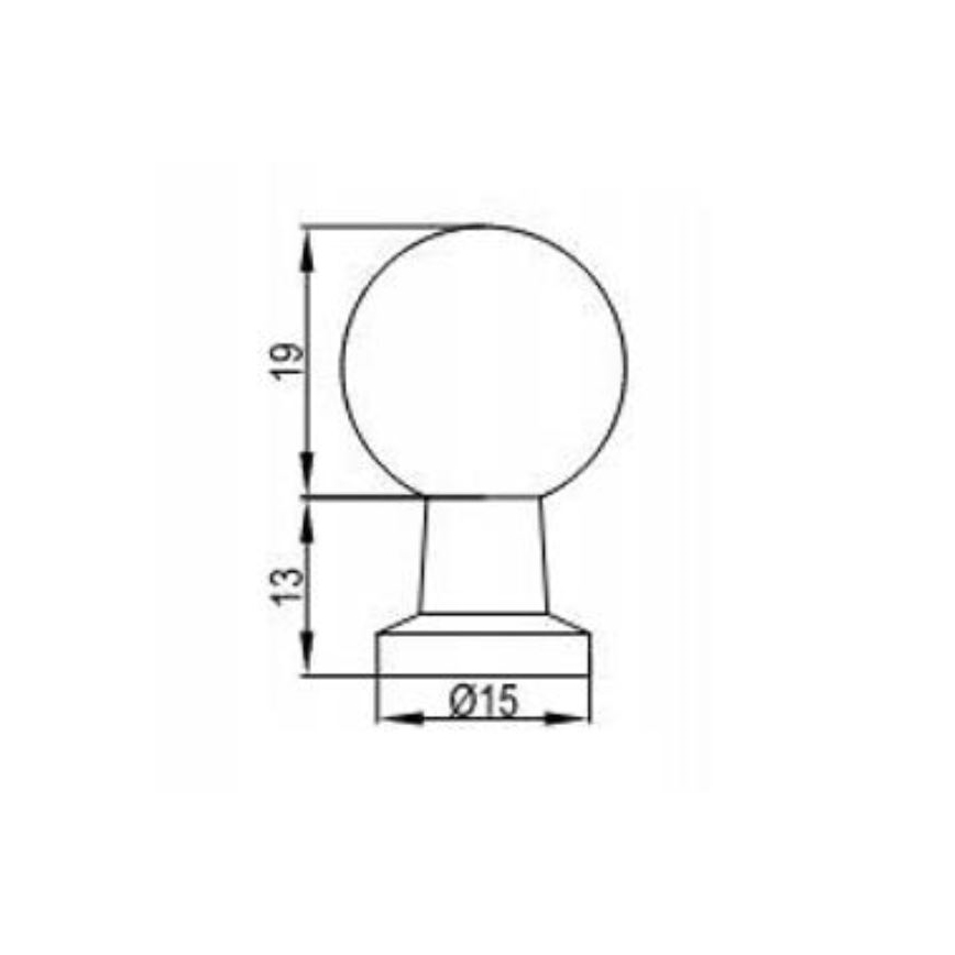 Cersanit S1021-019 - Ručka za nameštaj MILLE zlatna