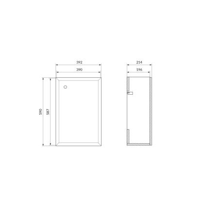 Cersanit S1022-003 - Viseći kupatilski ormarić ispod umivaonika MILLE 40x22 cm crna