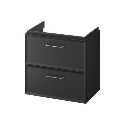 Cersanit S590-100 - Viseći kupatilski ormarić ispod umivaonika MILLE SLIM 60x38 cm crni
