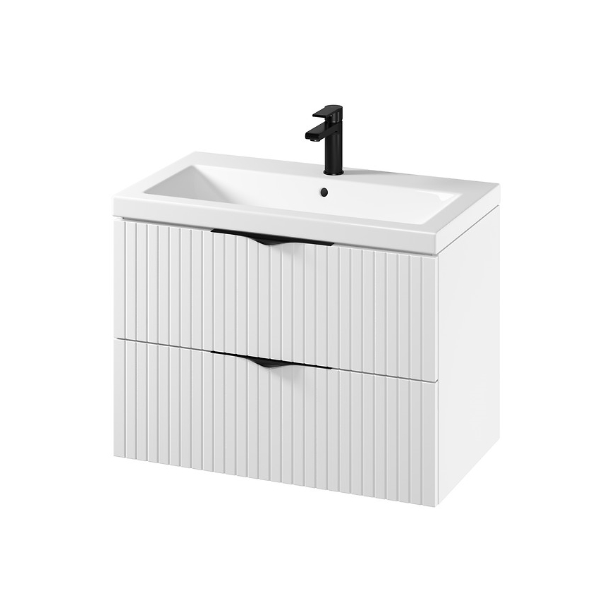 Cersanit S801-547 - Viseći ormarić za kupatilo sa umivaonikom TIRSO 80x45 cm, beli