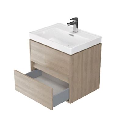 Cersanit S924-008 - Zidni kupatilski ormarić ispod umivaonika CREA 59,4x44,7 cm hrast