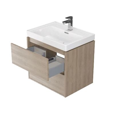 Cersanit S924-008 - Viseći kupatilski ormarić ispod umivaonika CREA 60x54x45 cm hrast