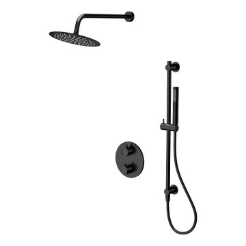 Cersanit S952-033 - Tuš set sa termostatskom podžbuknom baterijom ZEN crna