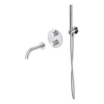 Cersanit S952-034 - Set za kadu sa termostatskom podžbuknom baterijom ZEN, sjajni hrom