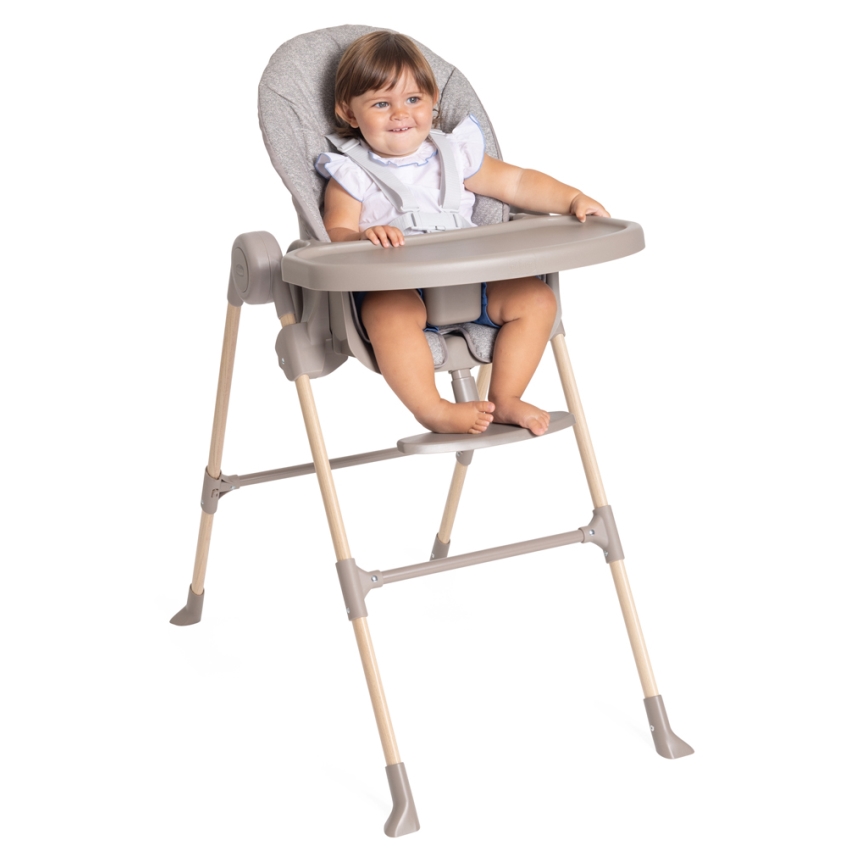 Chicco - Dečija hranilica Polly Essential - siva/smeđa