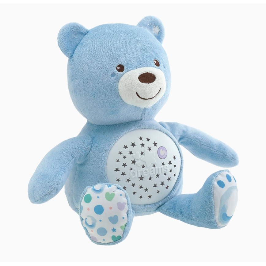 Chicco - Projektor sa melodijom BABY BEAR 3xAAA plava