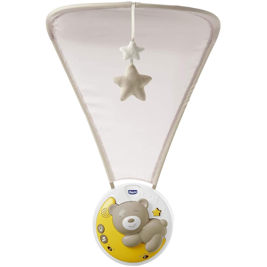 Chicco - Projektor za krevetić sa melodijom 3u1 NEXT2MOON 3xAA siva