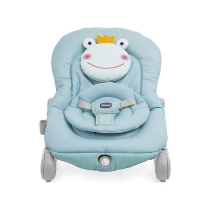 Chicco - Vibrirajuća ležaljka za bebe sa melodijom BALLOON Froggy 2xAA + 1xLR20 plava