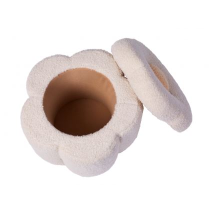 Childhome - Kutija za igračke FLOWER prečnik 35 cm krem
