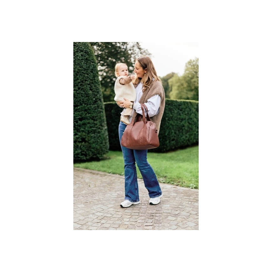Childhome - Pelenska torba MOMMY CLUB LEATHER braon