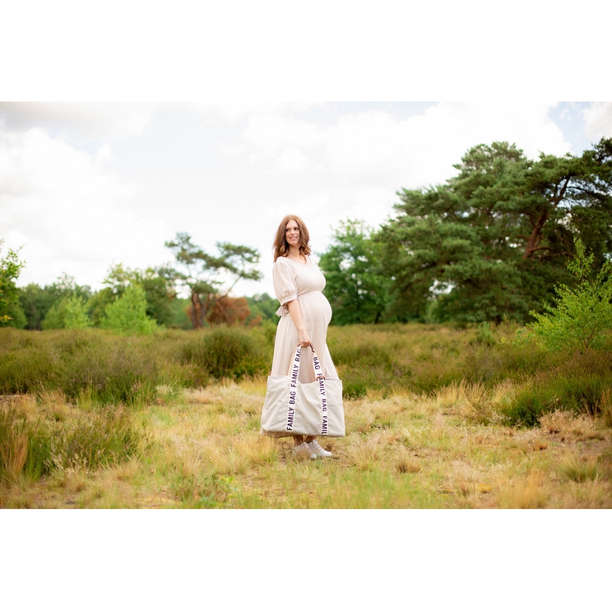 Childhome - Putna torba FAMILY BAG CANVAS bela