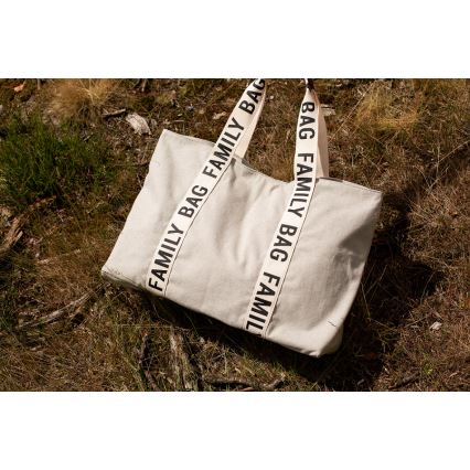 Childhome - Putna torba FAMILY BAG CANVAS bela