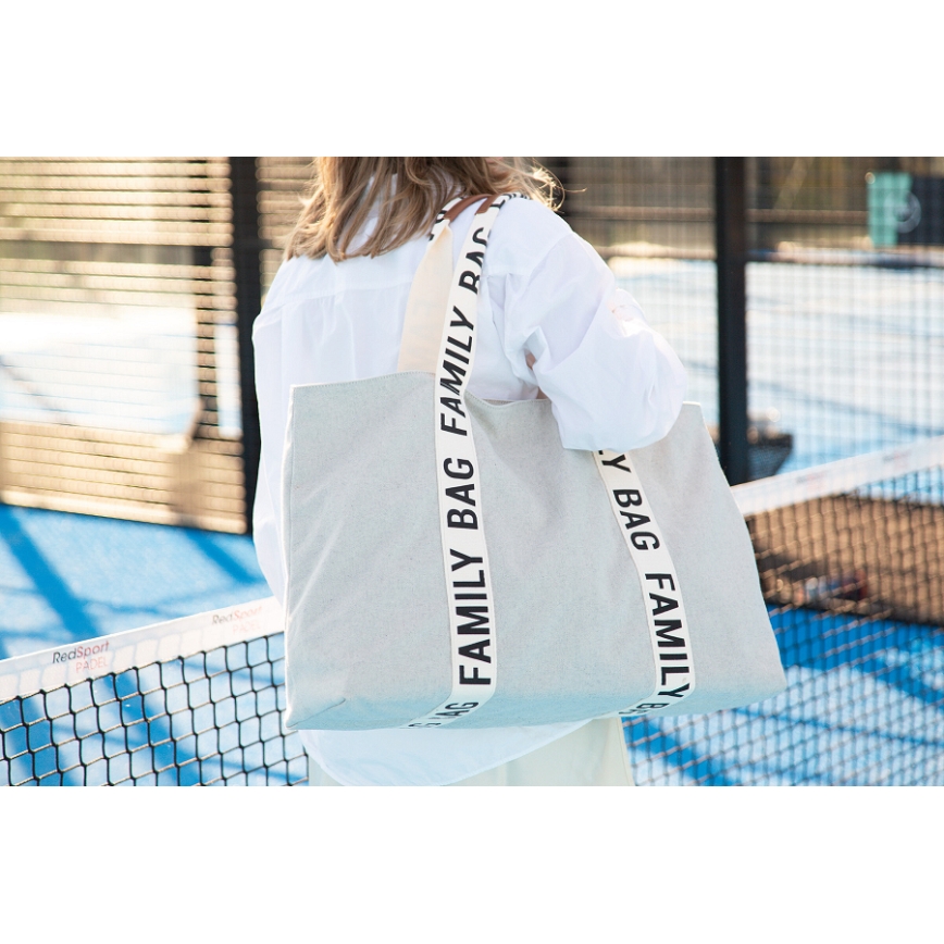 Childhome - Putna torba FAMILY BAG CANVAS bela
