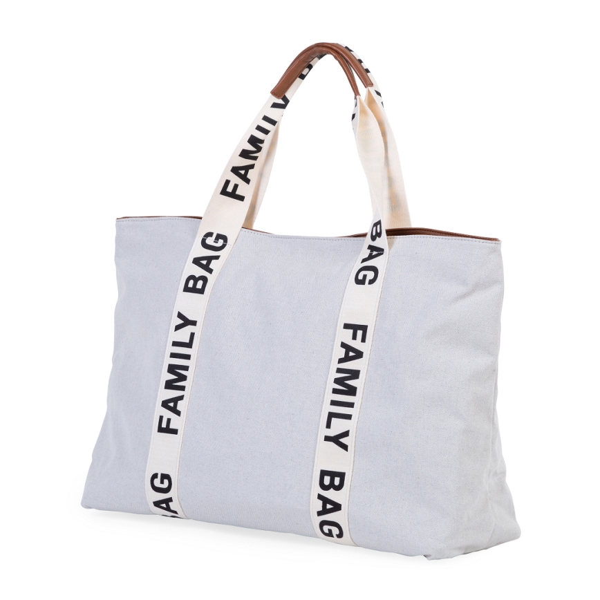Childhome - Putna torba FAMILY BAG CANVAS bela