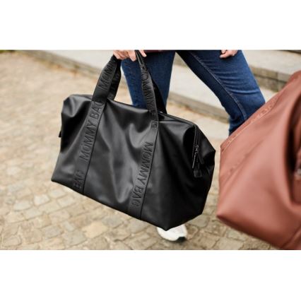 Childhome - Torba za pelene MOMMY BAG LEATHER crna