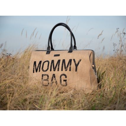 Childhome - Torba za presvlačenje MOMMY BAG RAFFIA LOOK bež