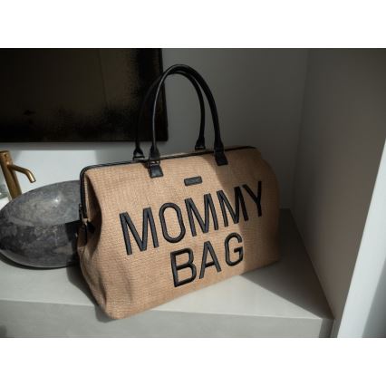 Childhome - Torba za presvlačenje MOMMY BAG RAFFIA LOOK bež