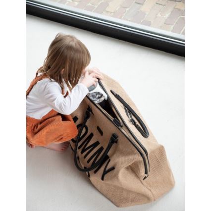 Childhome - Torba za presvlačenje MOMMY BAG RAFFIA LOOK bež