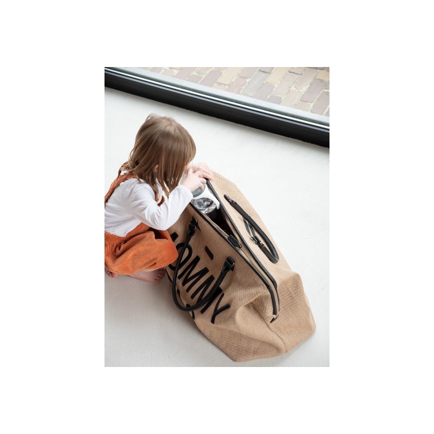 Childhome - Torba za presvlačenje MOMMY BAG RAFFIA LOOK bež