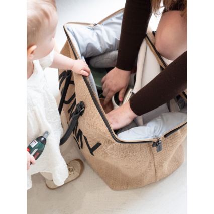 Childhome - Torba za presvlačenje MOMMY BAG RAFFIA LOOK bež