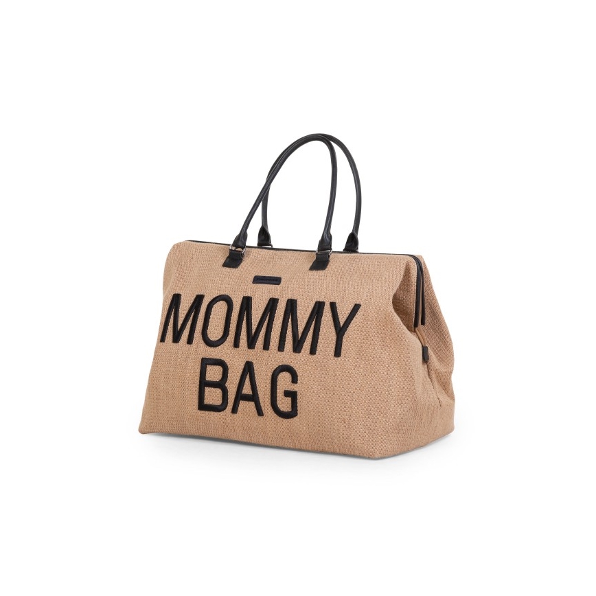 Childhome - Torba za presvlačenje MOMMY BAG RAFFIA LOOK bež