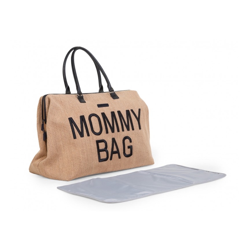 Childhome - Torba za presvlačenje MOMMY BAG RAFFIA LOOK bež