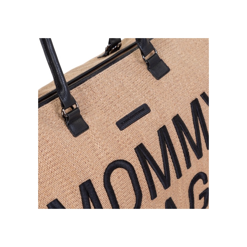 Childhome - Torba za presvlačenje MOMMY BAG RAFFIA LOOK bež