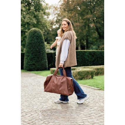 Childhome - Torba za previjanje MOMMY BAG LEATHER braon