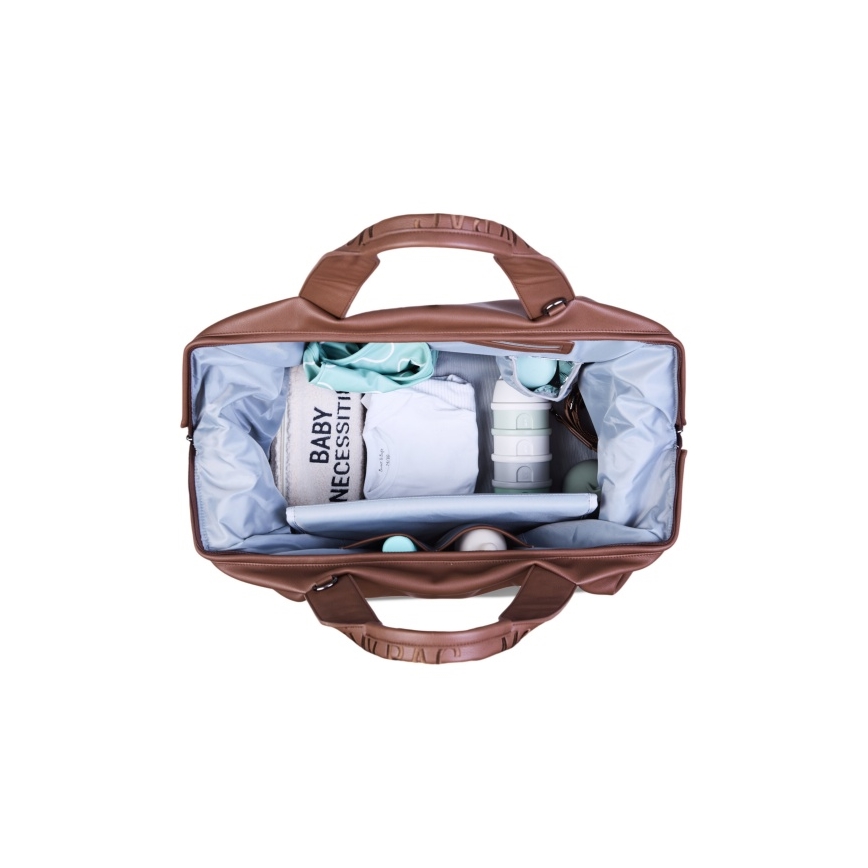 Childhome - Torba za previjanje MOMMY BAG LEATHER braon