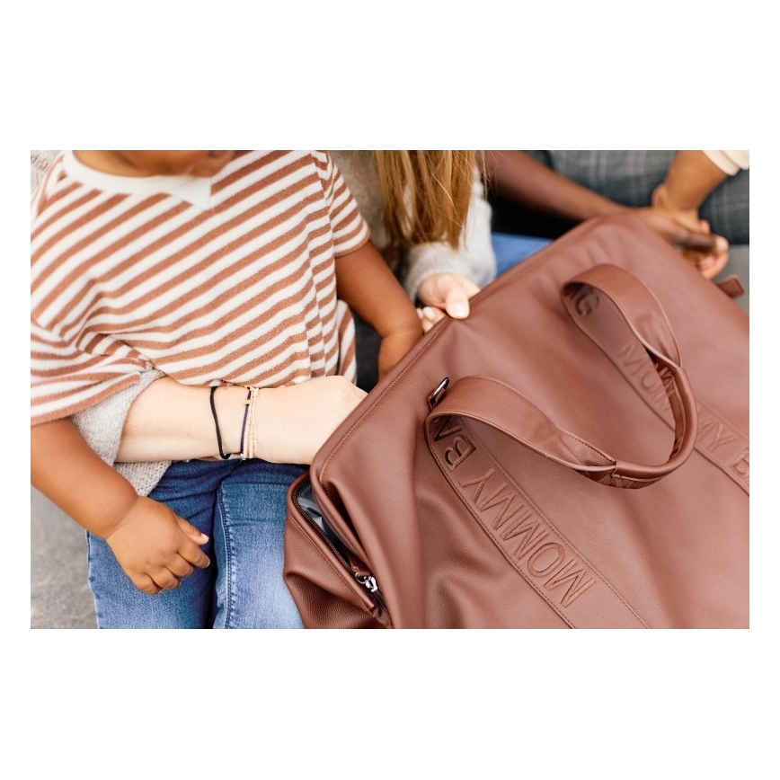 Childhome - Torba za previjanje MOMMY BAG LEATHER braon