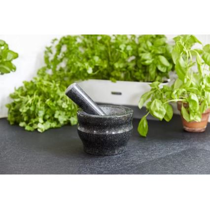 Cole&Mason - Granitni mužar s tučkom GRANITE Ø 18 cm žula/crna