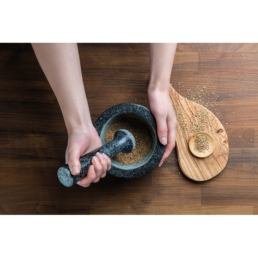 Cole&Mason - Granitni mužar s tučkom GRANITE Ø 18 cm žula/crna