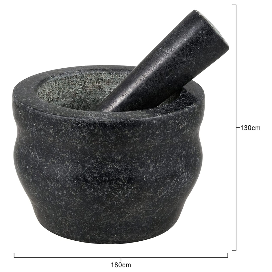 Cole&Mason - Granitni mužar s tučkom GRANITE Ø 18 cm žula/crna