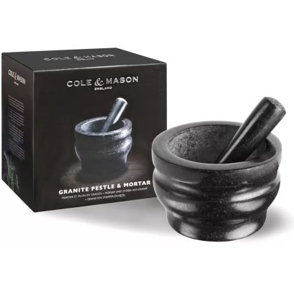 Cole&Mason - Granitni mužar s tučkom GRANITE Ø 18 cm žula/crna