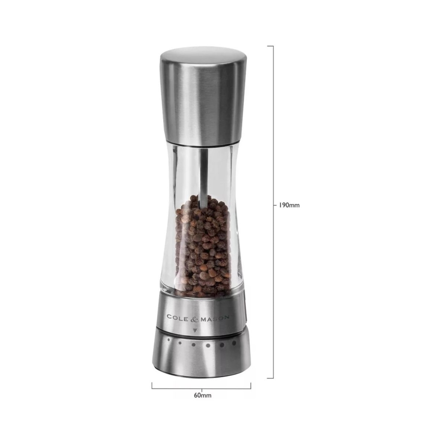 Cole&Mason - Mlin za biber DERWENT 19 cm sjajni hrom