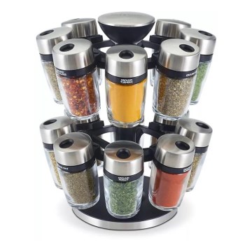 Cole&Mason - Rotirajući stalak sa posudicama za začine MASTER, 17 kom