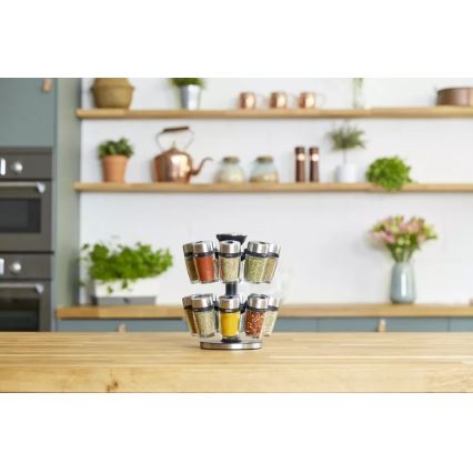 Cole&Mason - Rotirajući stalak sa posudicama za začine MASTER, 17 kom