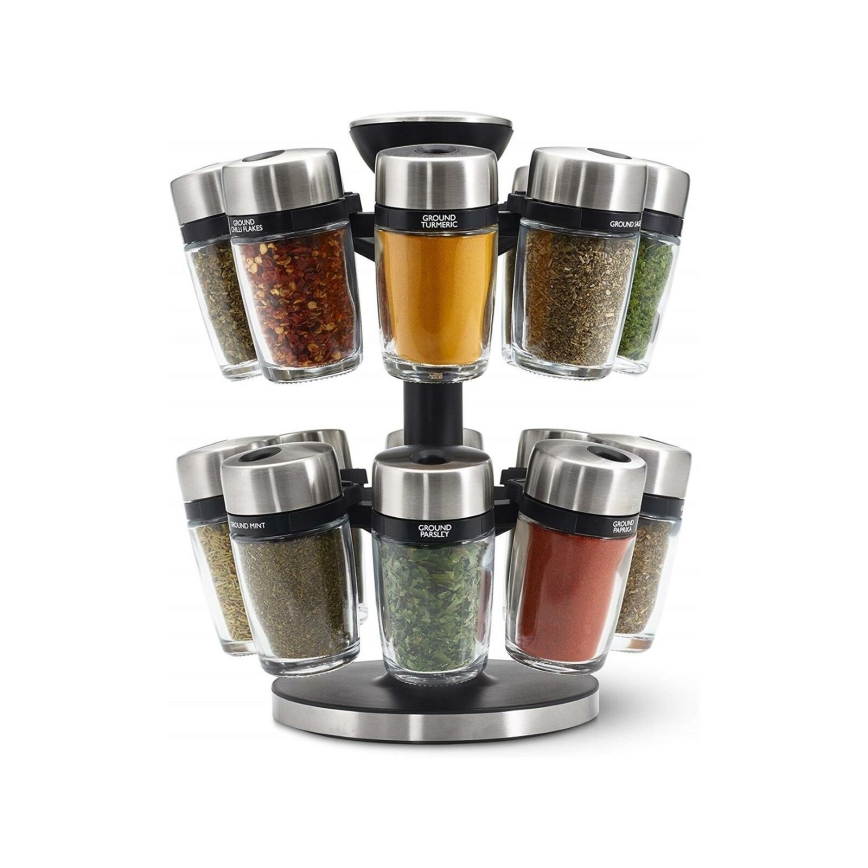 Cole&Mason - Rotirajući stalak sa posudicama za začine MASTER, 17 kom