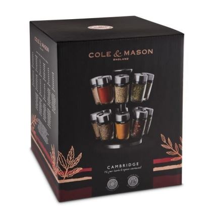 Cole&Mason - Rotirajući stalak sa posudicama za začine MASTER, 17 kom