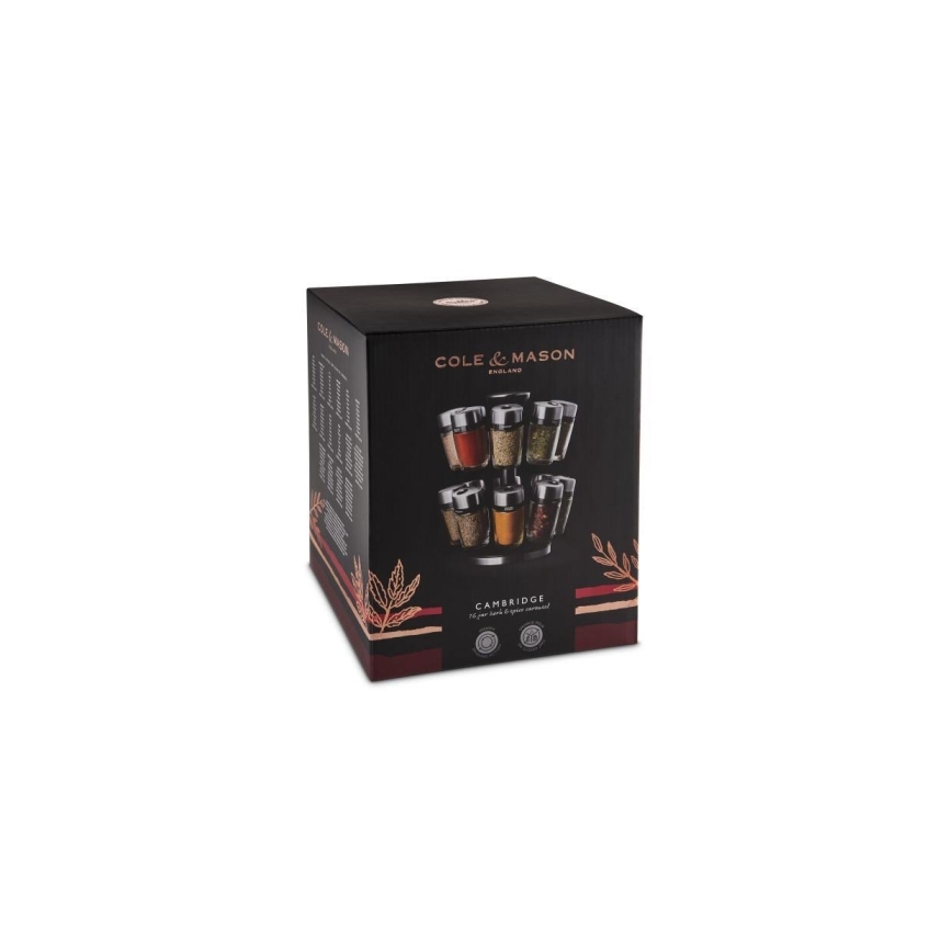 Cole&Mason - Rotirajući stalak sa posudicama za začine MASTER, 17 kom