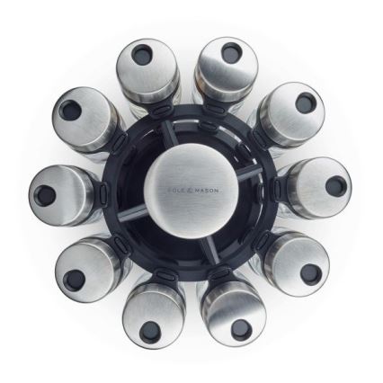 Cole&Mason - Rotirajući stalak sa posudicama za začine MASTER, set od 21 kom